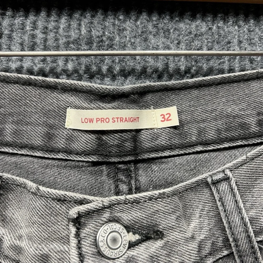 Levis Low Pro Mens Jeans 32x30 Faded Black Straight Leg‎ Mid Rise Relaxed NWT